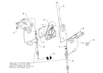 Chute Control Assembly Diagram and Parts List for 2X26-INCHHP (31AM5CVS710)(2017) Cub Cadet Snow Blower